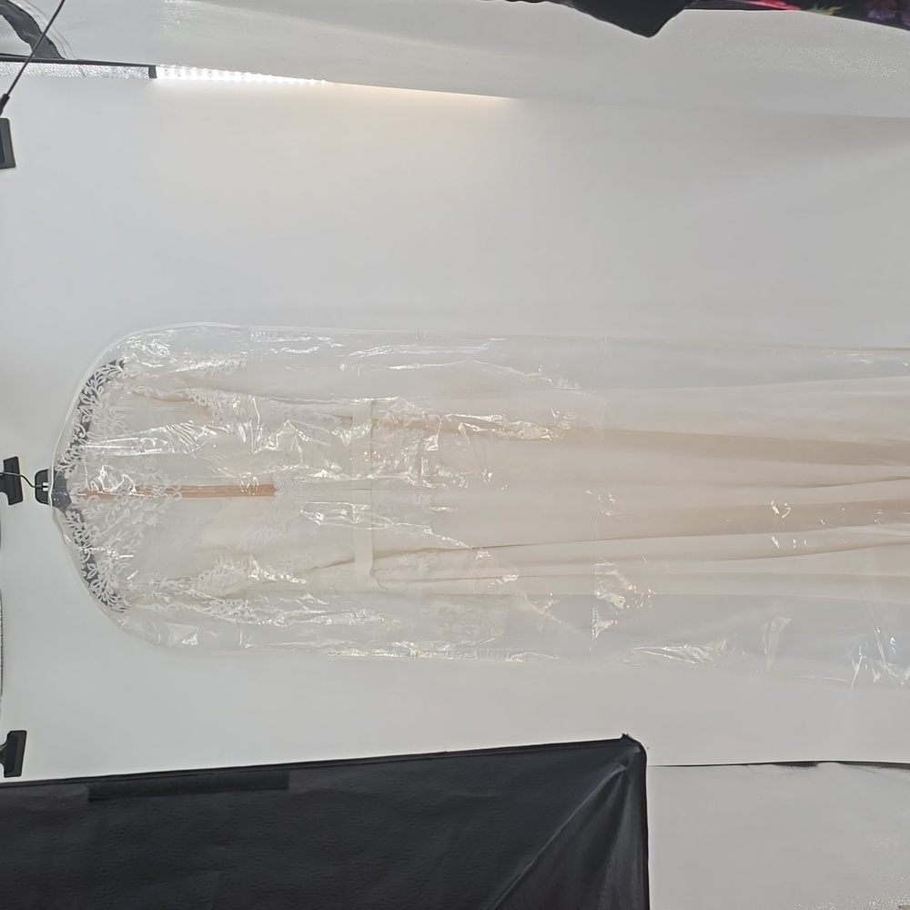 TADASHI SHOJI PRESCOTT FULL ILLUSION WEDDING GOWN - Picture 14 of 16